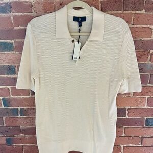 Banana Republic Men’s Cream Polo Shirt Classic Knit